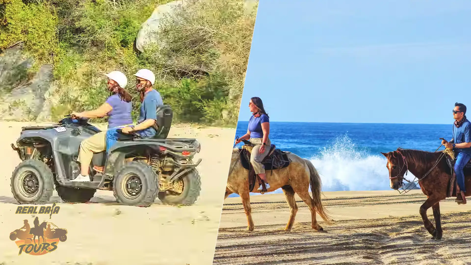 Double ATV and two horses combo