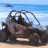 Polaris RZR vehículo lado a lado estacionado en playa de arena with turquoise olas del océano and costa rocosa in Baja California Sur