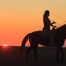 Horse Back Ride Sunset